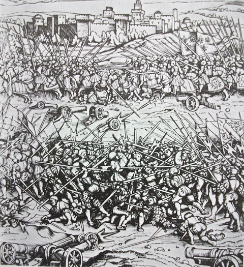 Bataille de Ravenne - Illustration - Bibliothèque nationale autrichienne